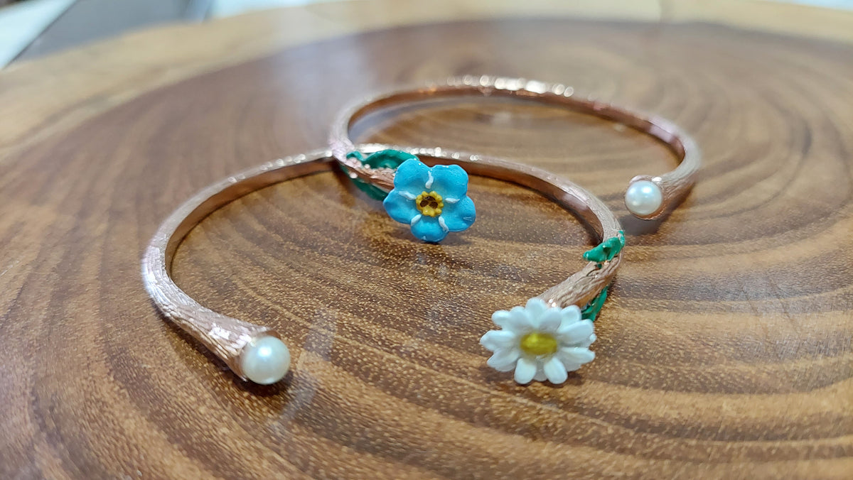 Daisy Jewelry: earrings, bangle, ring (sell separately)