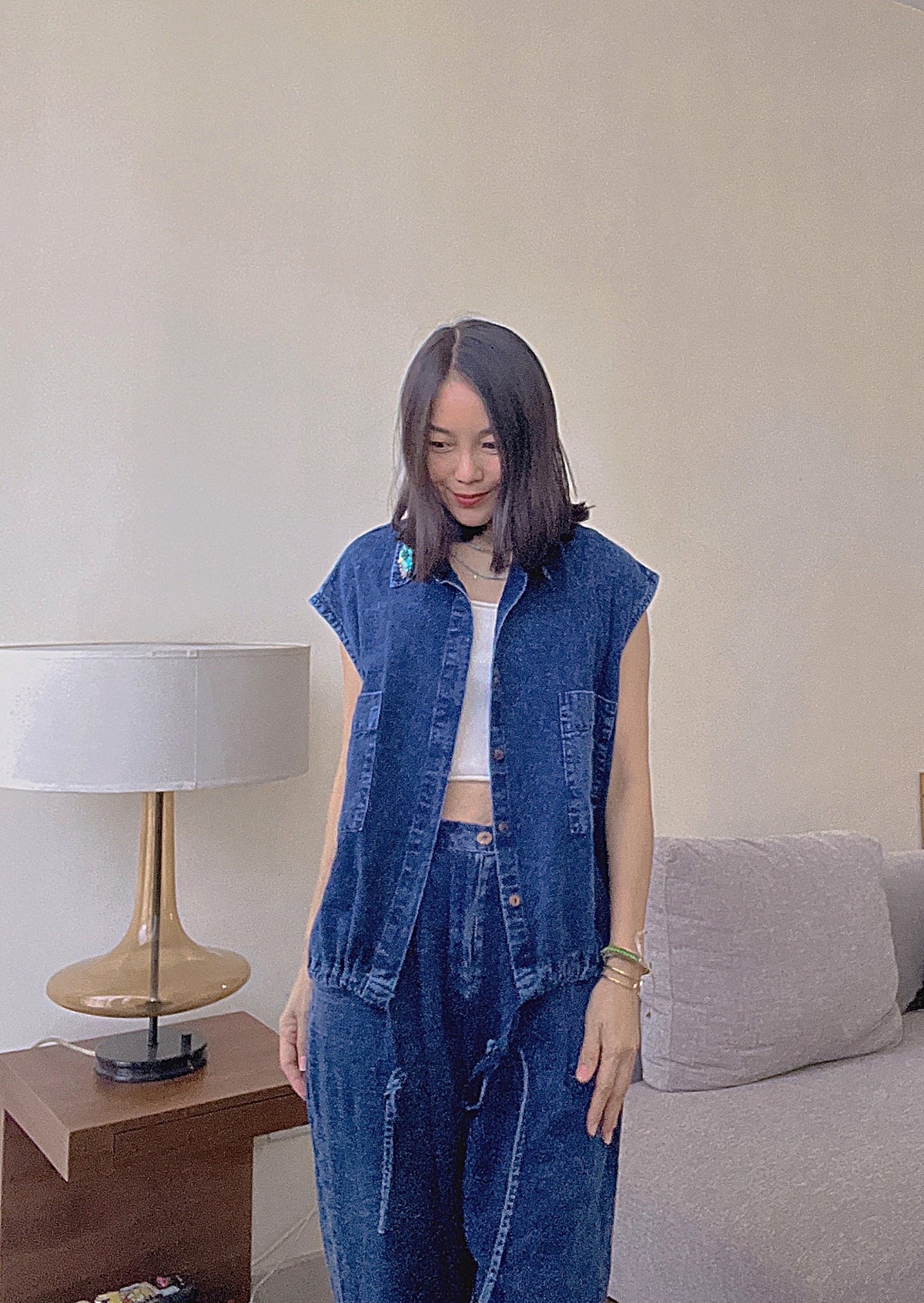 Hansa denim top