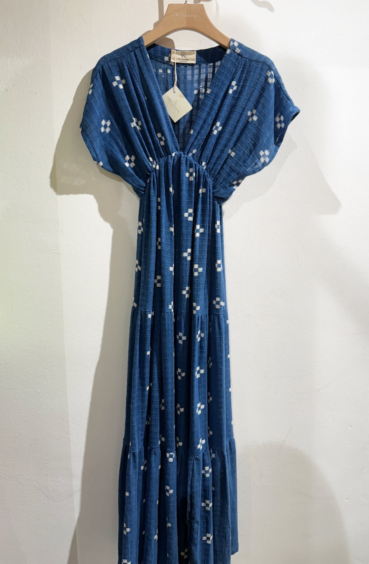 Indigo hand dye maxi