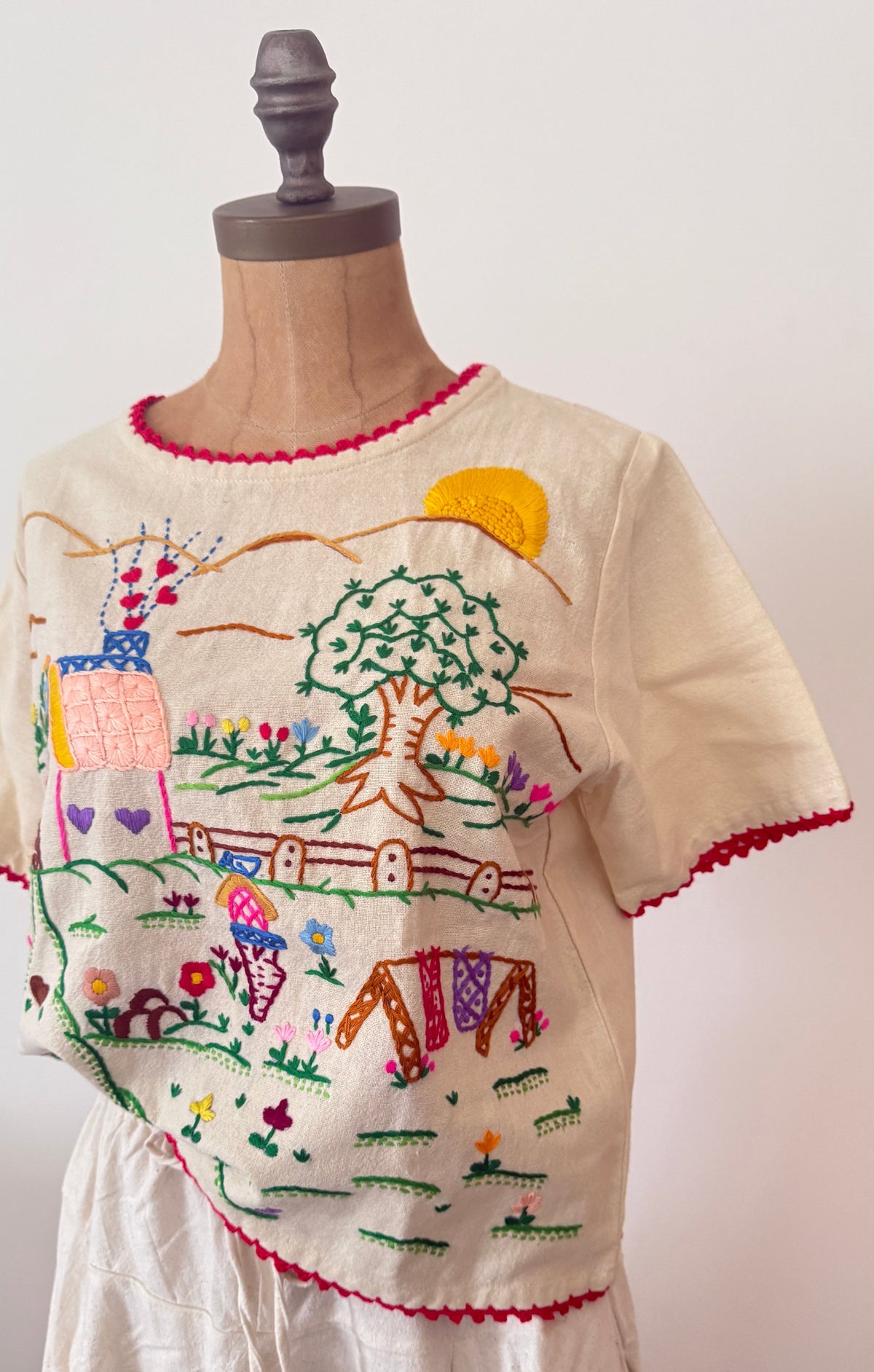 Lulu hand embroidered top