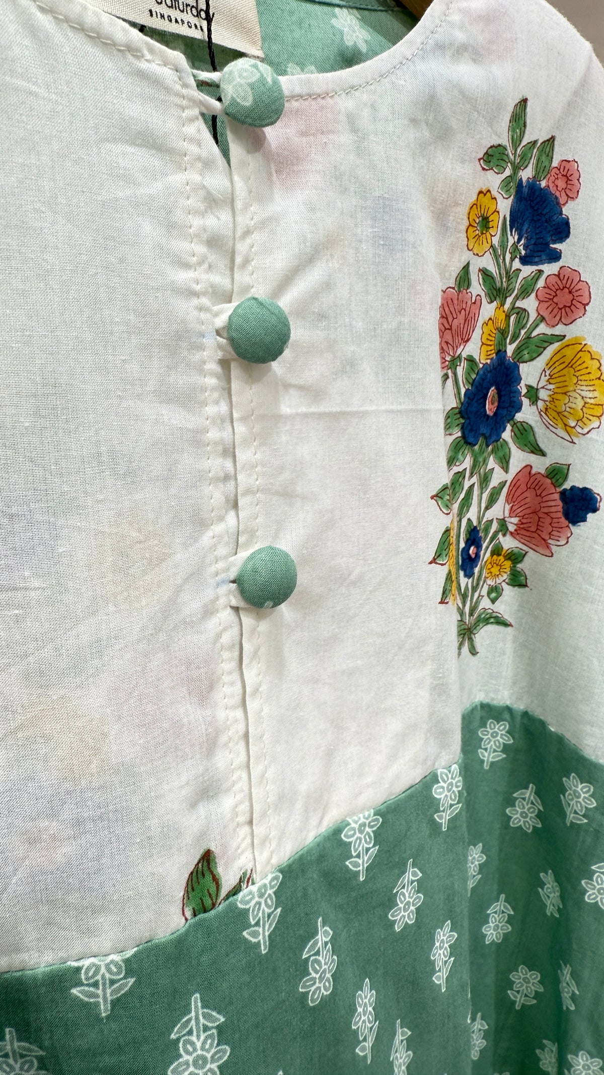 Shila block print blouse