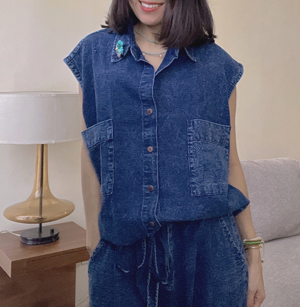 Hansa denim top