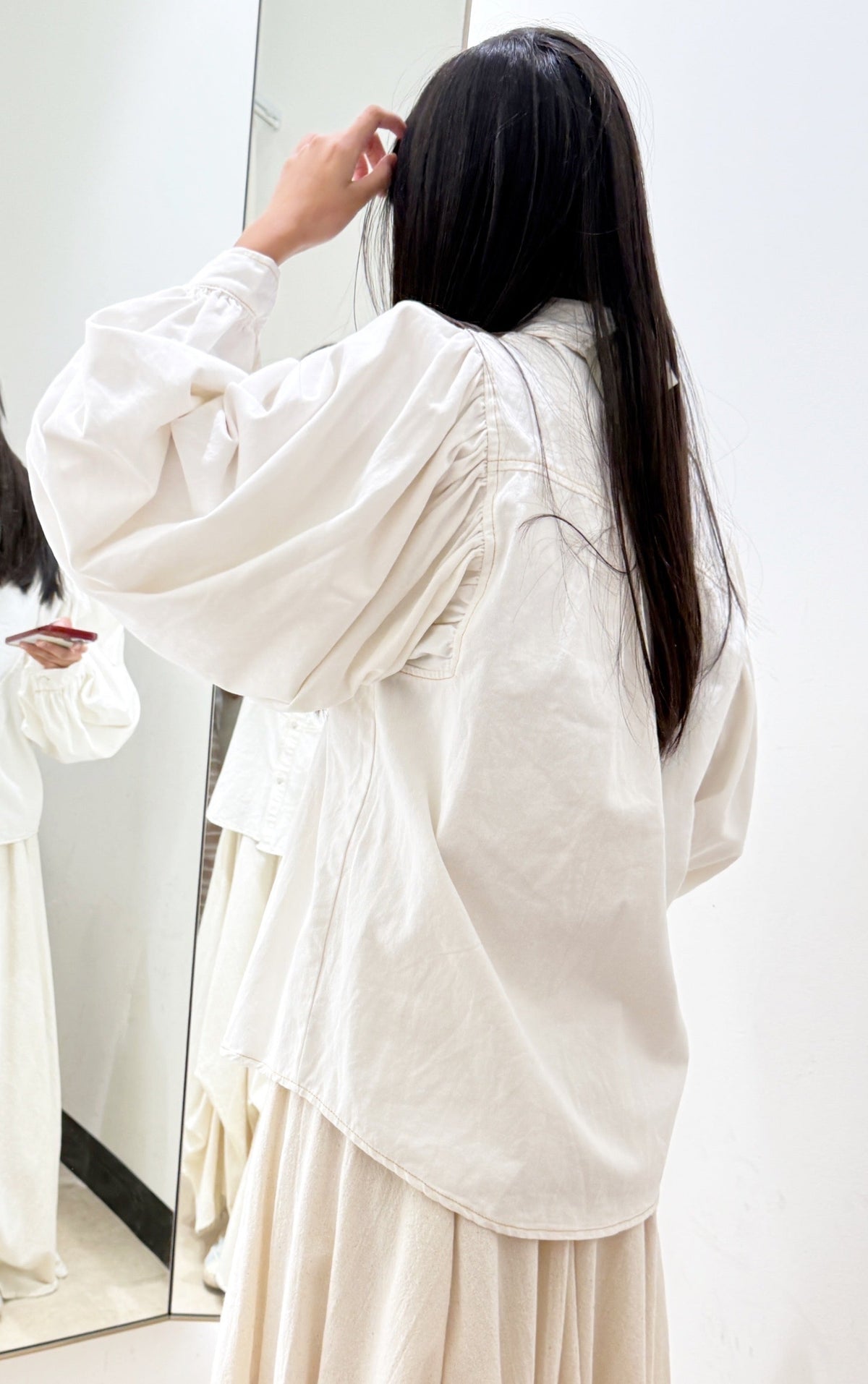 Anya White Denim Shirt