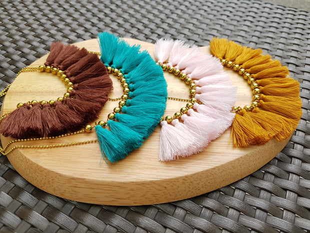 Peacock Tassel Necklace
