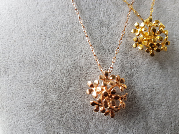 Fleur Pink Gold Necklace