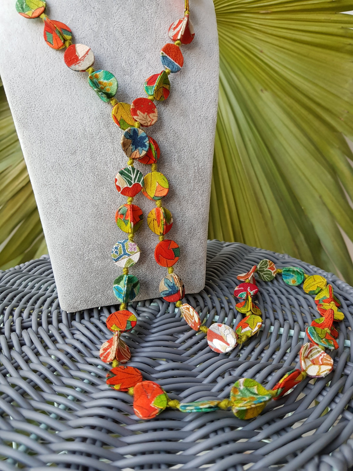 Shaba Silk Necklace (Mixed Forest colour)
