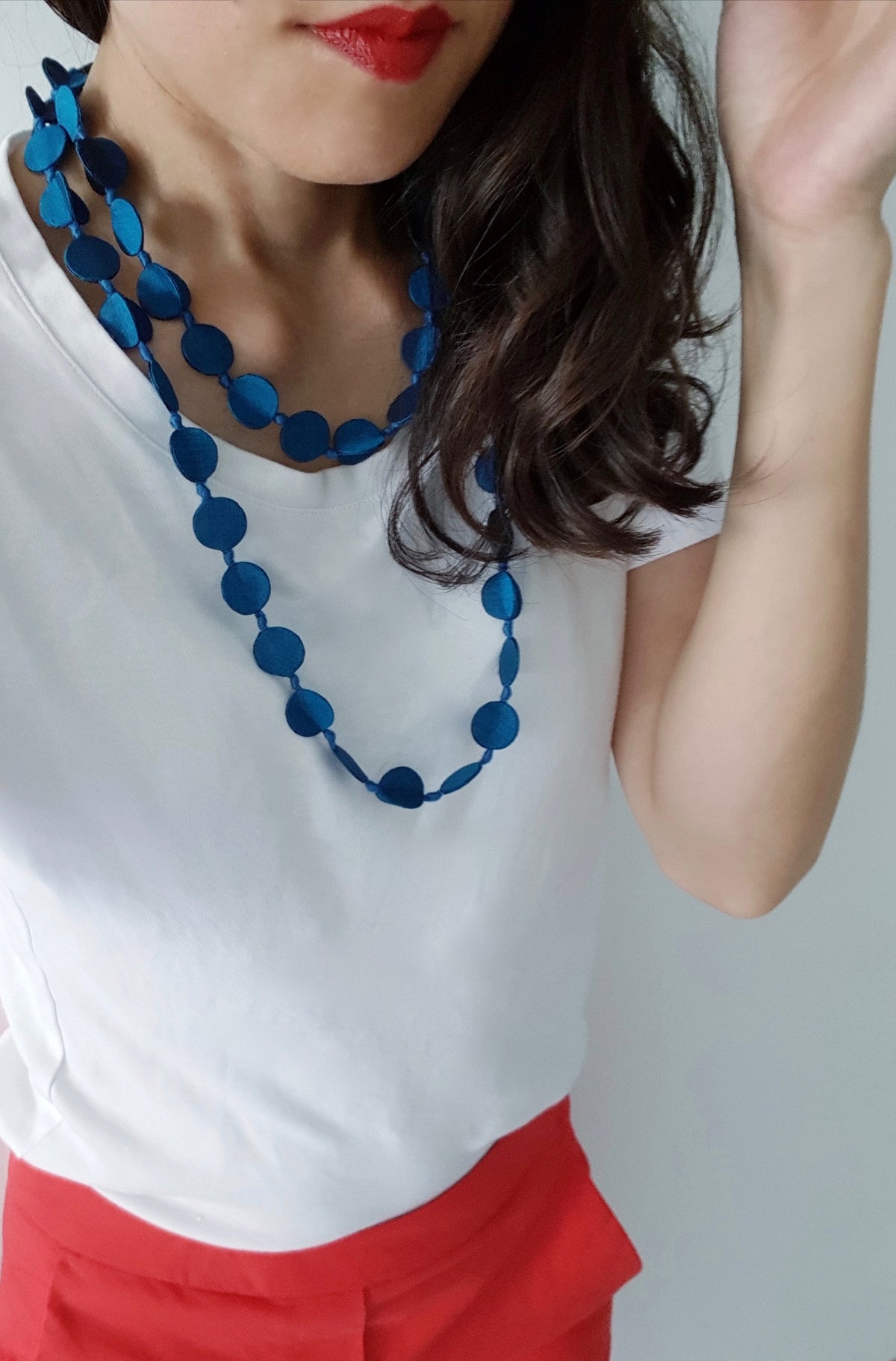 Shaba Silk Necklace (Turquoise)