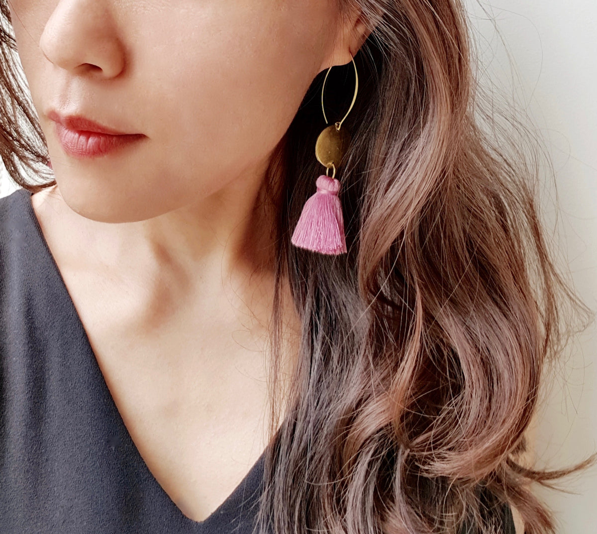 New Colour: Nara Tassel Earrings (Brick Brown)
