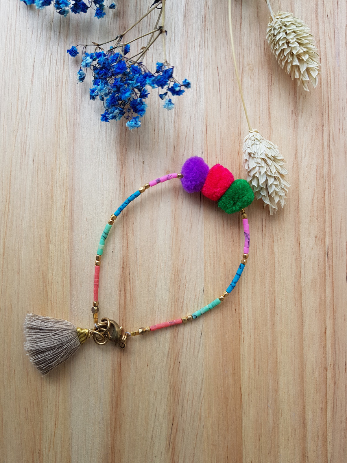 Veda Pom Pom Tassel Bracelet – A&Saturday