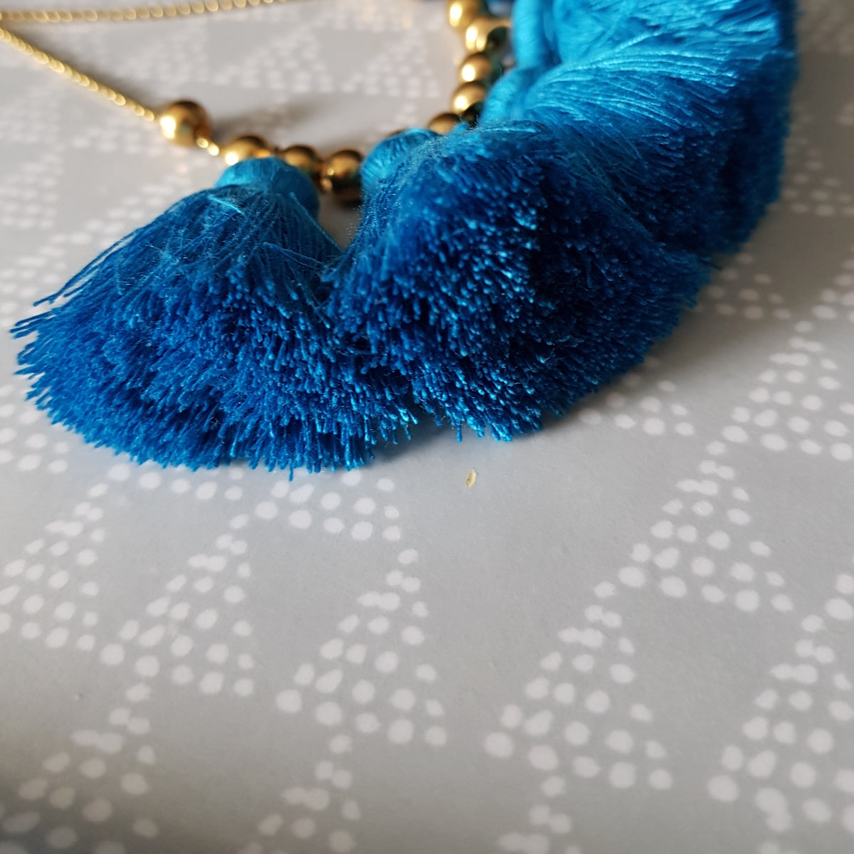 Nara Tassel Necklace (Blue)