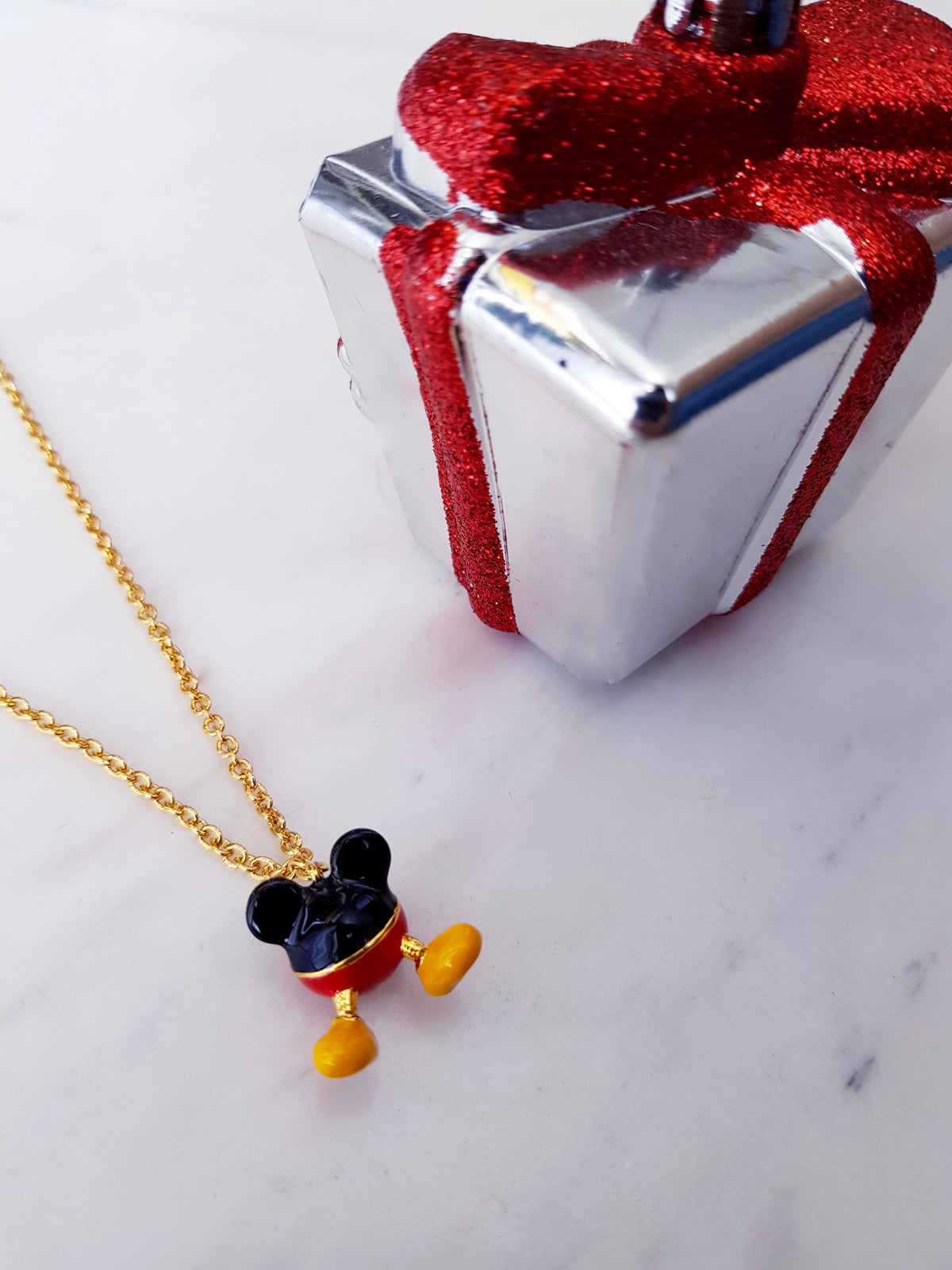 Happy Mickey Mouse Brass Necklace (for both adult&kid)