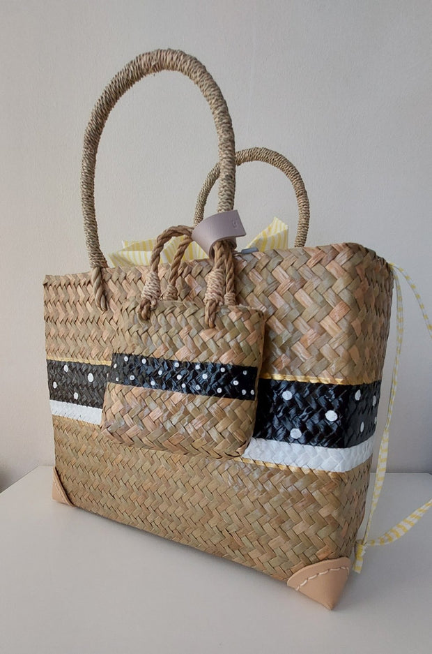 Louise Polkadots Woven Bag