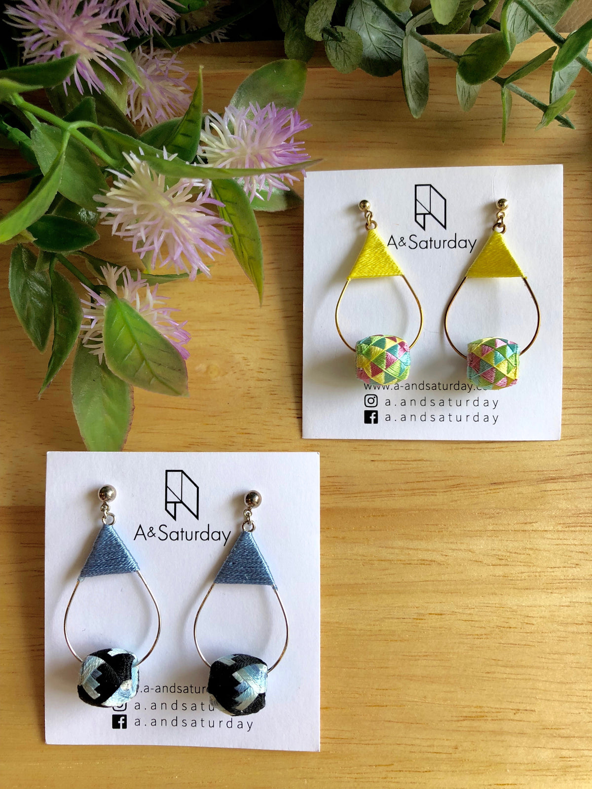 Edo Earrings Collection (Blue+ Black) 10% off