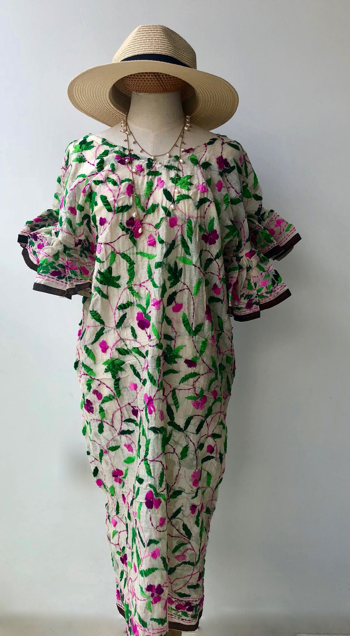 Floral Hand Embroidered Dress
