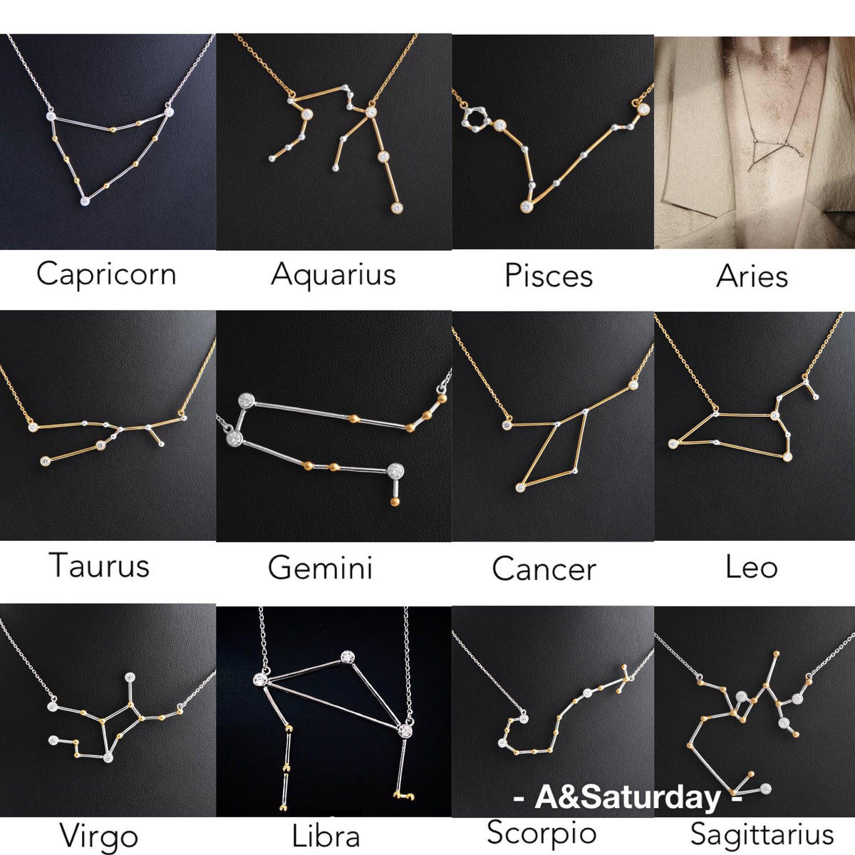 [PISCES: Feb. 19-March 20] Nilin Zodiac Necklace