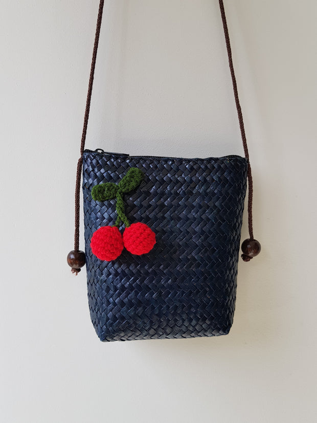 Happy Cherry Straw Bag