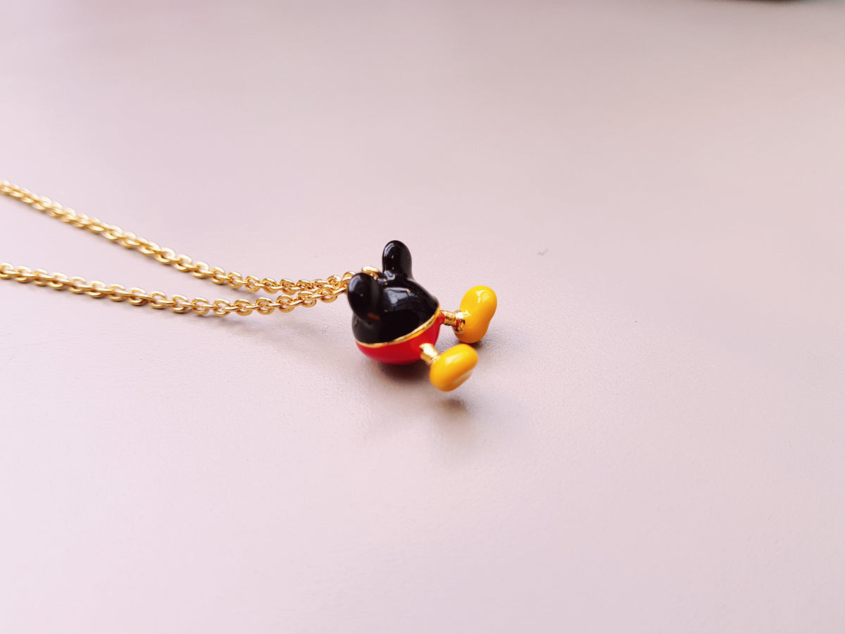 Happy Mickey Mouse Brass Necklace (for both adult&kid)
