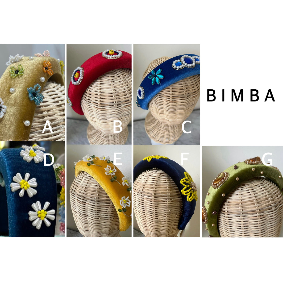 Bimba Embroidered Headbands (Enter code “bimba15” to get 15% off)