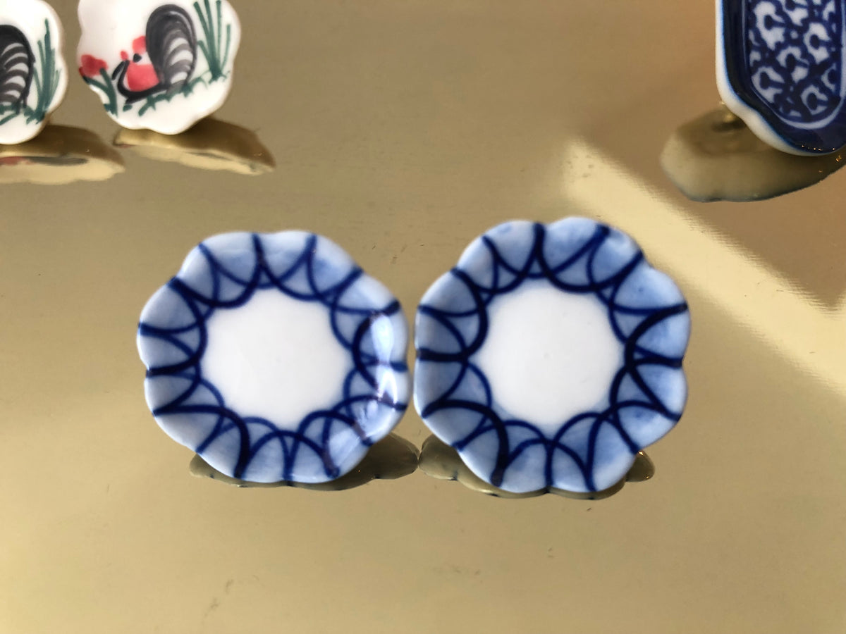 Shinna Ceramic Stud Earrings (Geometric)