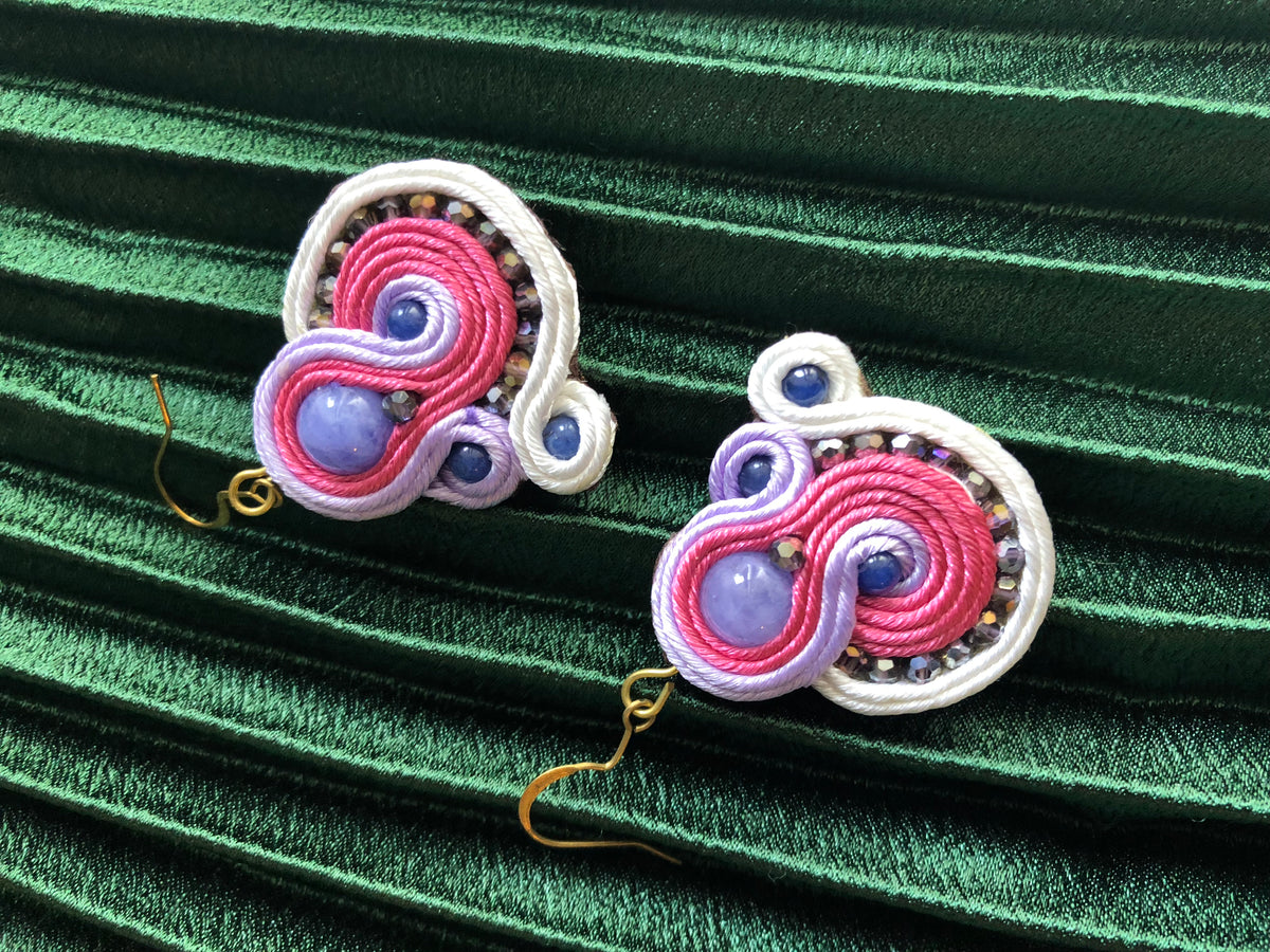Tuni Soutache Earrings (pink)
