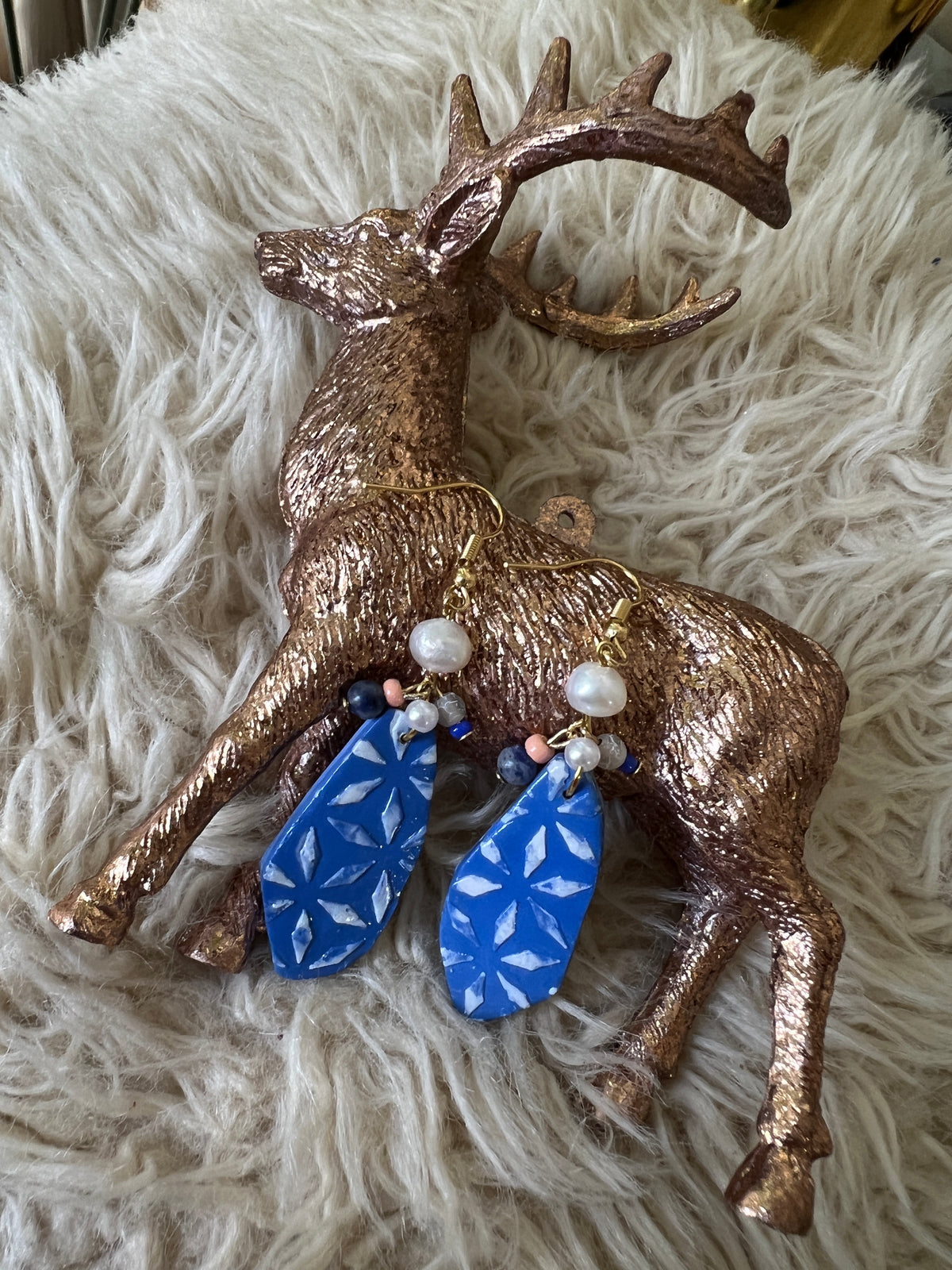 Indigo Clay earrings (A&SaturdayXShemakesthis)