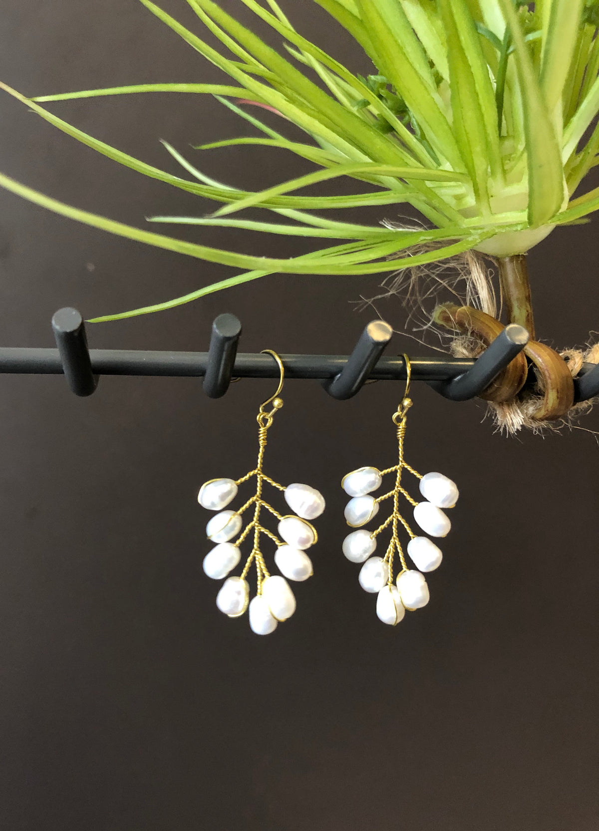 Phoon Pearl Leaf Earrings (in stock)