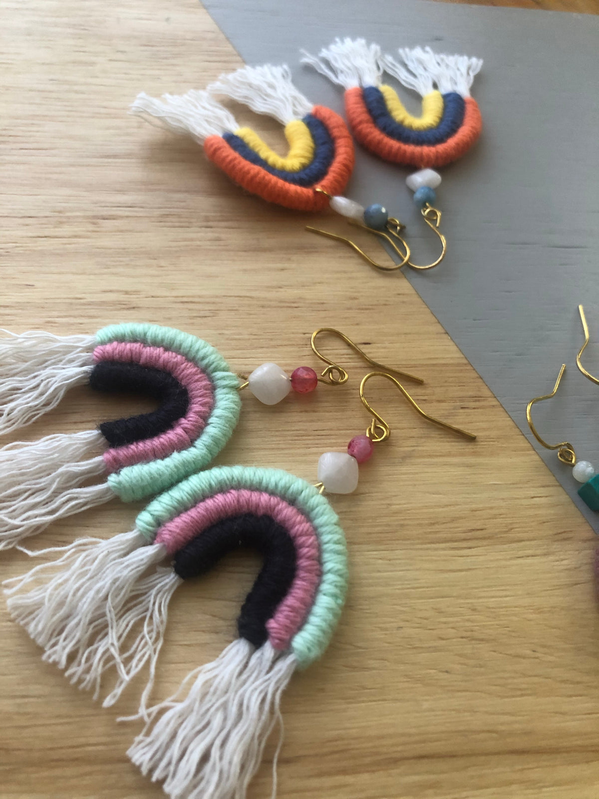 Juno Rainbow Crochet Earrings (ready stock)