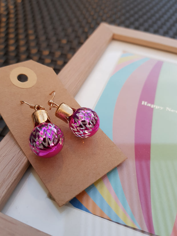 Pretty Pink Ball Earrings