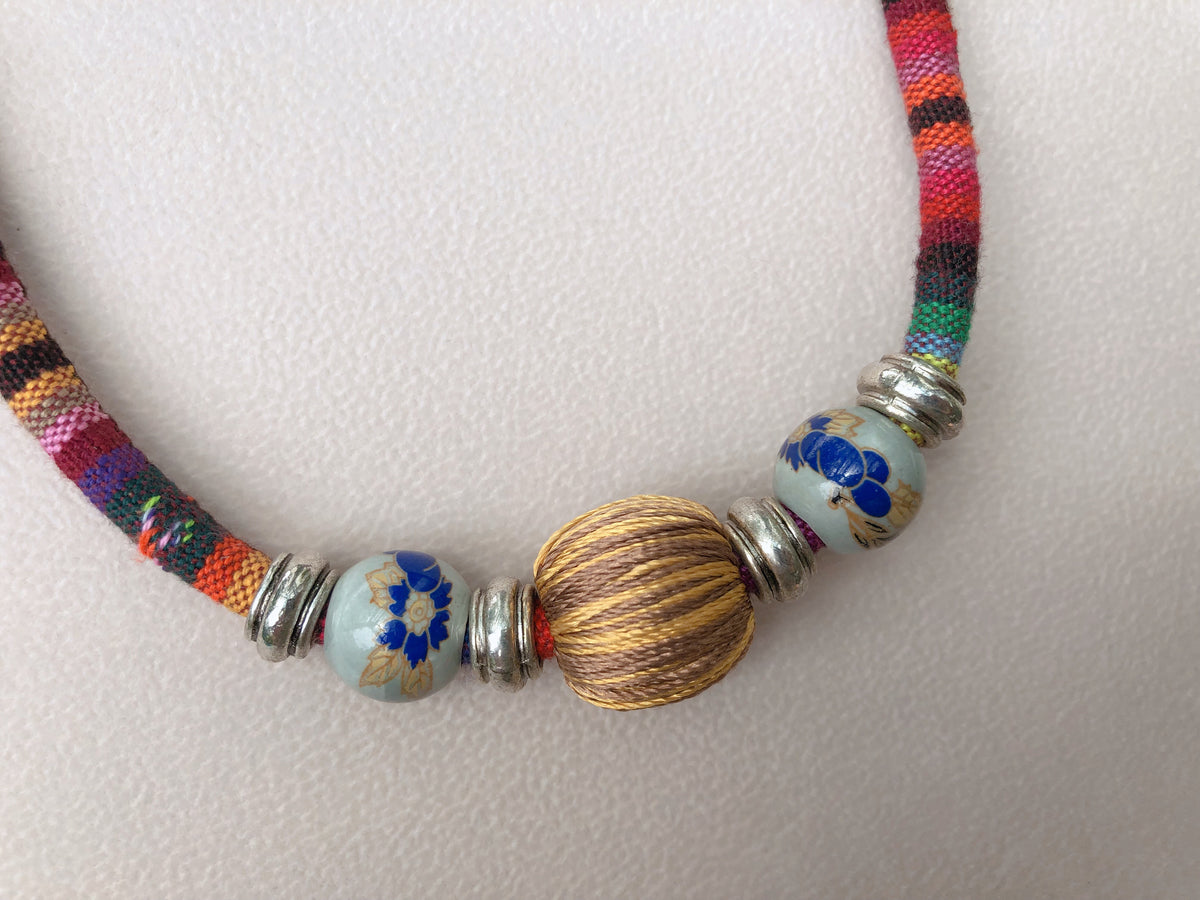Hiraya Woven Ethnic Fabric Necklace