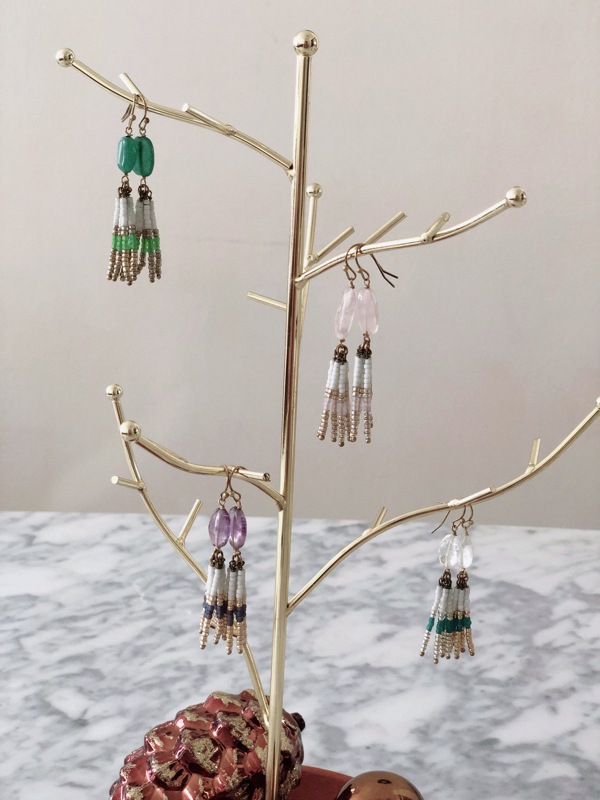 Nari Beads Chain Earrings