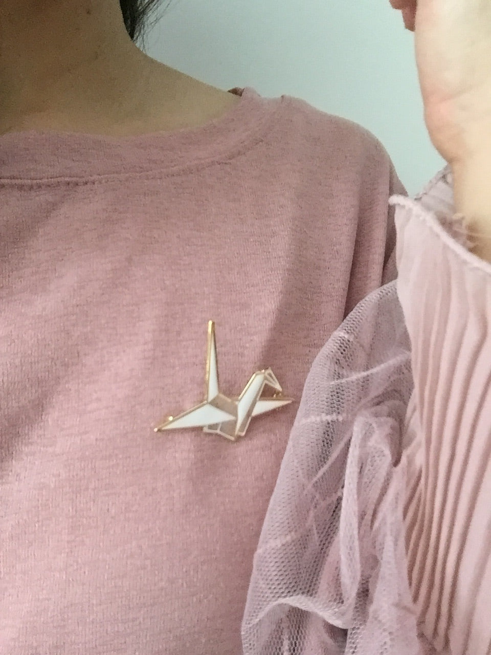 Origami Crane Pin
