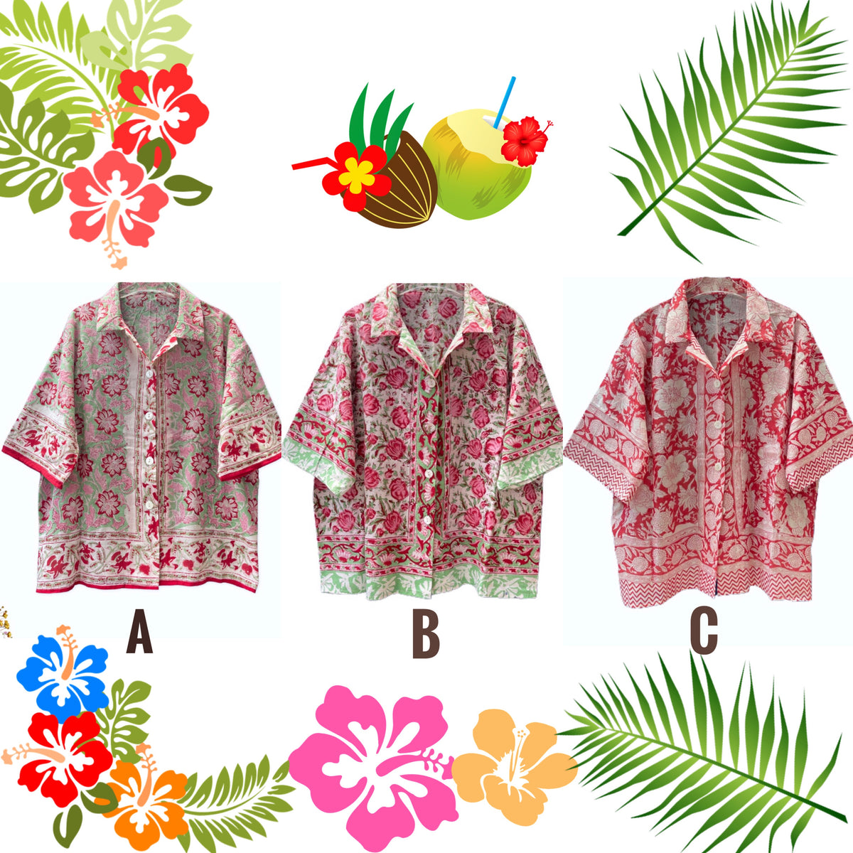 Aloha Block Print Shirt (enter code for discount)