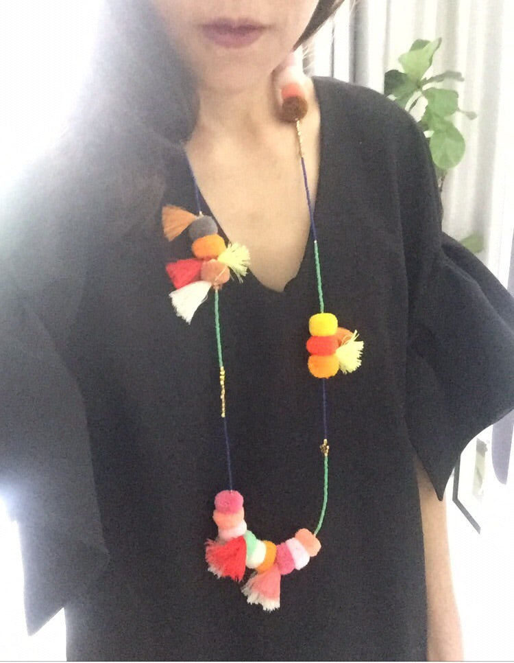 Friday Pom Pom Necklace