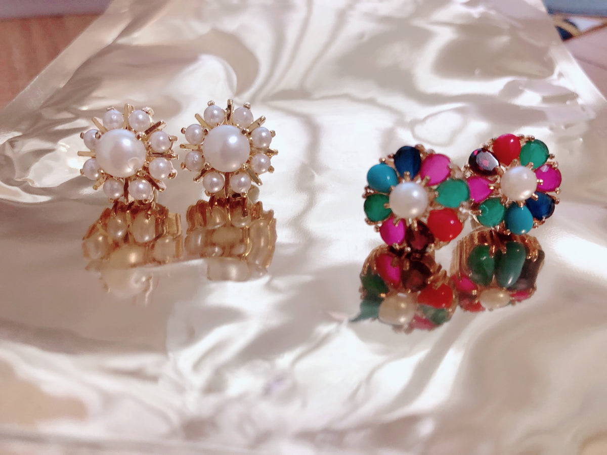 Amara Flower Stud Earrings