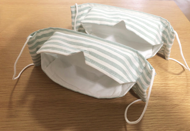 VEE 3D Boat Shape Mask (Serene Green Stripe)