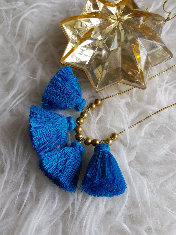 Nara Tassel Necklace (Blue)
