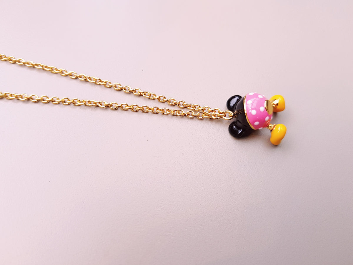 Happy Minnie Mouse Brass Necklace (for both adult&kid) *10% off for preorder