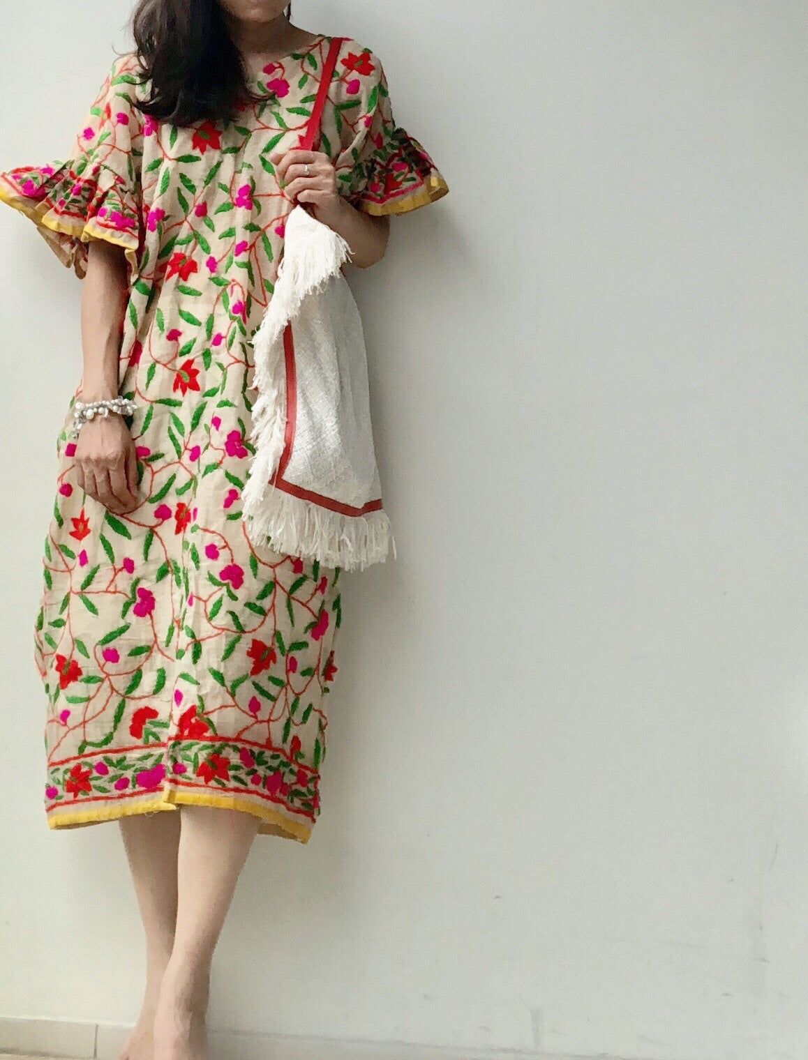 Floral Hand Embroidered Dress