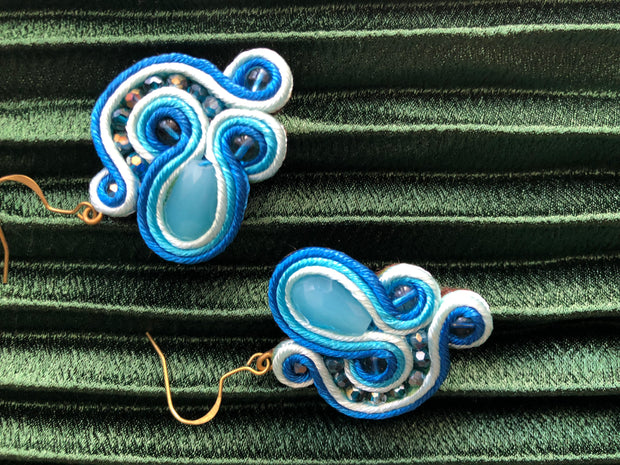 Tuni Soutache Earrings (Blue)