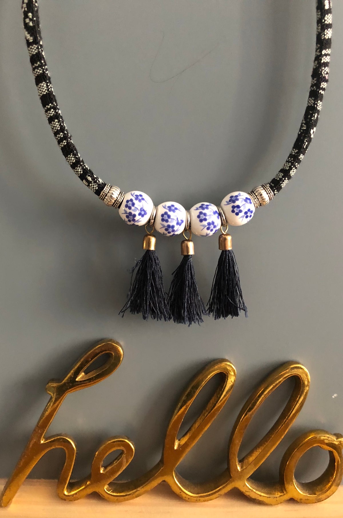 Hiraya Woven Ethnic Fabric Necklace